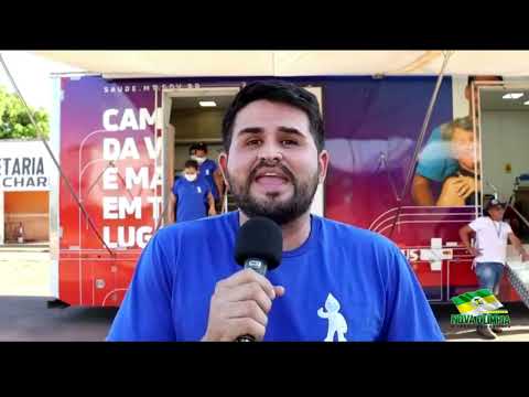 Caminhão da vacinação movimentou Nova Olímpia no final de semana 