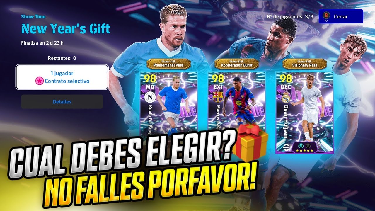 🎁¿Que show Time GRATIS Debes Elegir?🎁🇧🇪De Bruyne 🏴󠁧󠁢󠁥󠁮󠁧󠁿Rashford 🇪🇸Huijsen🎁POR FAVOR HAZLO BIEN!?
