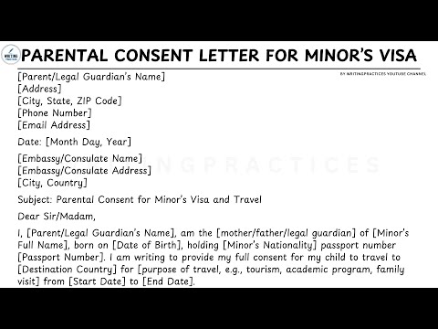 How To Write A Parental Consent Letter for Minor’s Visa and Travel Steps Guide Writing Practices