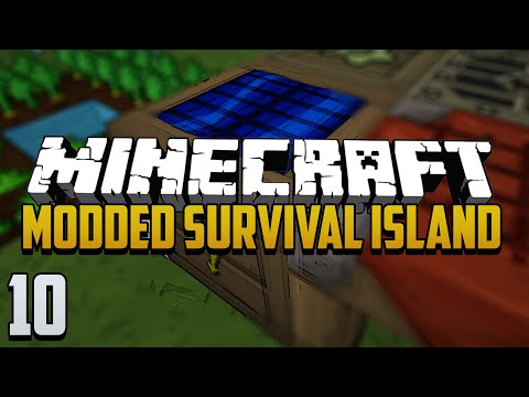 Minecraft Modded Survival Island - Ep.10 - Compact Solar Power & World Download!