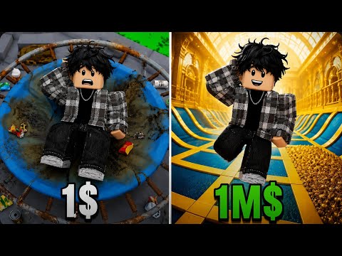 Building a trampoline park in roblox (ProKing Gamerzz)