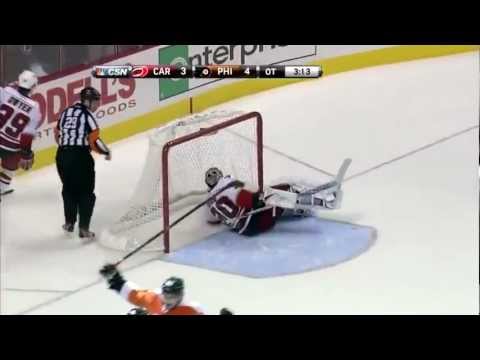 Danny Briere Overtime Winning Goal vs Carolina Hurricanes 2/9/13