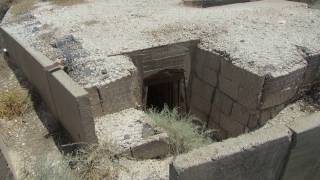 Entering into a military bunker - the northern border of Jordan with Israel (the Golan Heights)