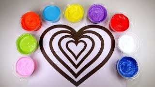 Relaxing Heart Painting for Children Toddlers Babies| Heart Coloring Page| Classical Music| Colorful