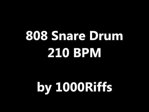 808 Snare Drum : 210 BPM - Beats Per Minute