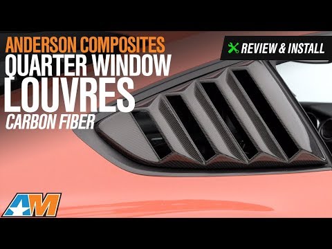2015-2017 Mustang Anderson Composites Quarter Window Louvers - Carbon Fiber Review & Install