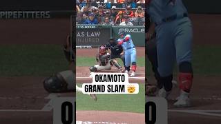 Kazuma Okamoto’s first career GRAND SLAM ???? #MLB #Toronto #BlueJays
