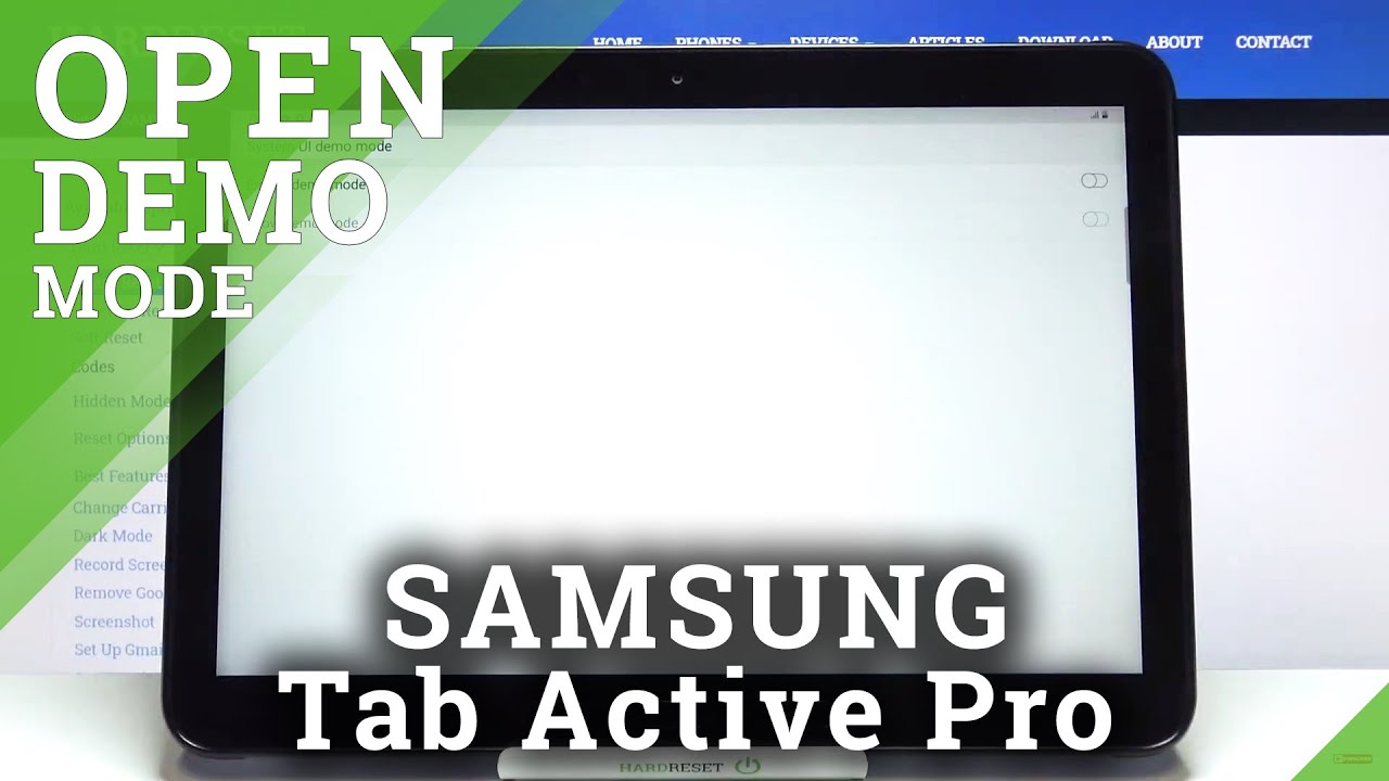 How to Enter Demo Mode in SAMSUNG Galaxy Tab Active Pro – Locate Demo Mode
