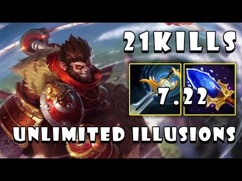 [Monkey King] NEW SCEPTER = EASY MK Illusions Everywhere with 21Kills FullGame Dota 2 7.22