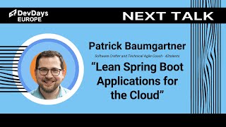 Patrick Baumgartner: Lean Spring Boot Applications for the Cloud
