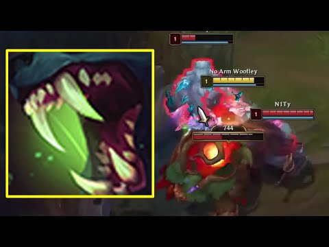 1 LVL Warwick Kills 3 People And Steals A Red Buff