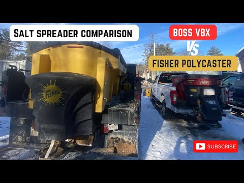 Salt Spreaders....Boss VBX VS Fisher Polycaster