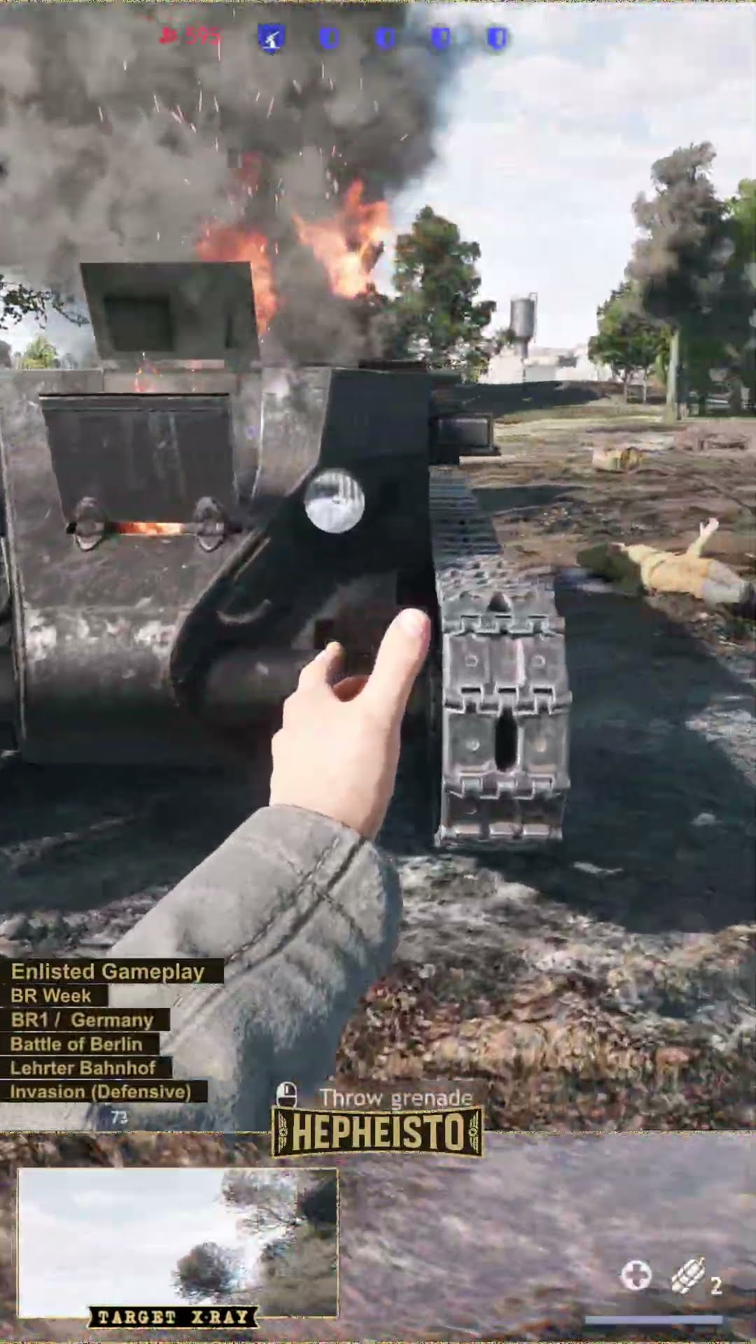 Saboteur eliminates Tank T-60 with Explosion Pack