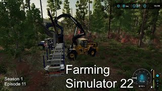 Farming Simulator 22 | Timber! Cutting Down Trees And Loading Trailer | Season 1 Episode 11