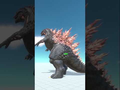ARBS Shorts｜ Gojira vs Therizinosaurus #animalrevoltbattlesimulator #arbsshorts