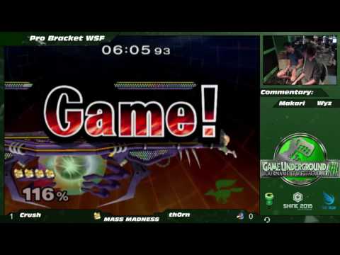 Mass Madness 10 SSBM - Crush (Fox) vs. th0rn (Falco) - Melee WSF