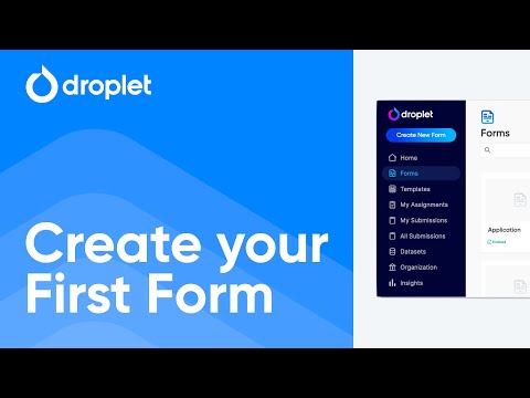 Droplet Rapid | Create your First Form • Form-Builder Series