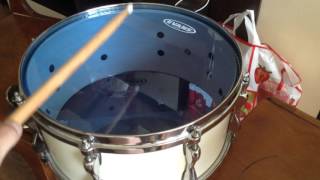 Video thumbnail for tama superstar 14*6.5 ( evans hydraulic blue/ evans hazy 300) by artuzon