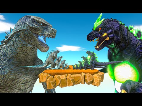 Legendary Godzilla War - Growing Godzilla 2014 VS Super Godzilla, Size Comparison Godzilla