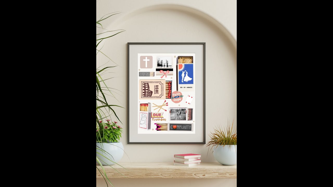 DIY FREE Customizable Canva Matchbox Poster Template | Create a Vintage-Style Keepsake with Ease!