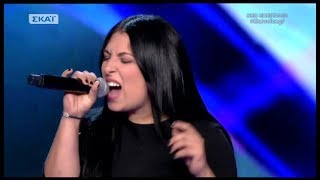 The Voice of Greece 4 - Blind Audition - LONG TRAIN RUNNIN - Elena Mahfouz