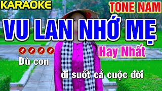 Vu Lan Nhớ Mẹ Karaoke Bolero Nhạc Sống Tone Nam ( HAY NHẤT ) - Bến Chờ Karaoke