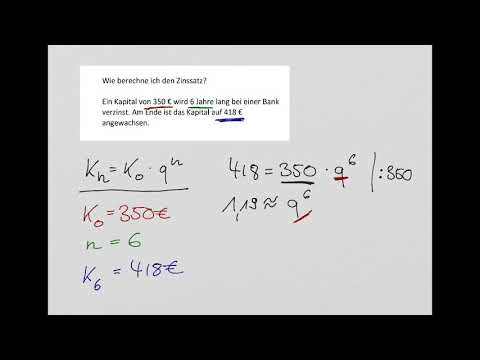 Zinseszins: Zinssatz berechnen