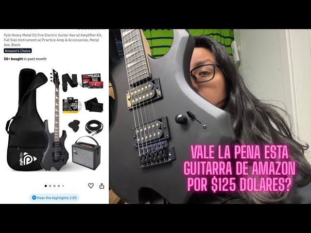 Vídeo relacionado con Pyle kit guitarra electrica de iniciacion, Heavy Metal, Tipo Hacha, con Amplificador, tamaño Completo, Accesorios