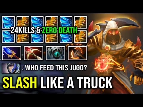ULTIMATE Crit God Max Stat Juggernaut 24Kills & Zero Death with Slash Like a Truck Dota 2