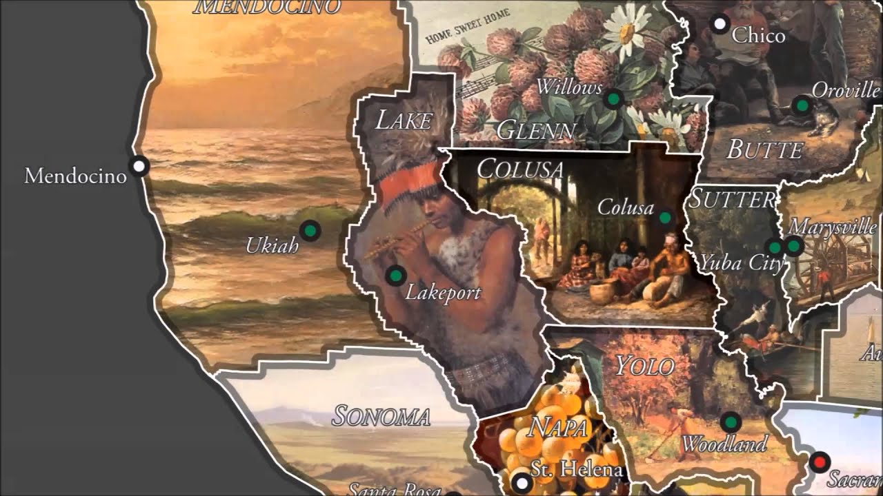 California Decorative Wall Map