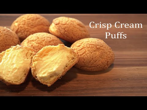 Crispy Cream Puffs (Choux au Craquelin)