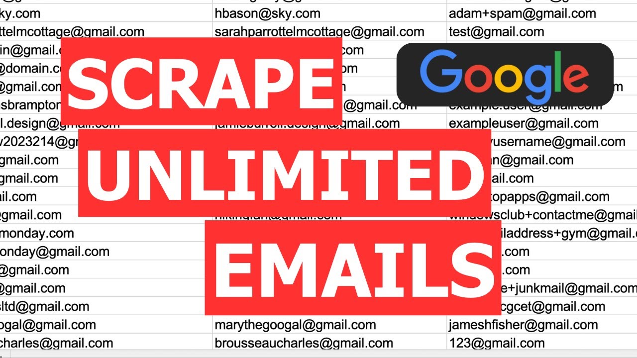 How to Scrape Unlimited Emails from Google for Cold Email Marketing | Google Data Scraping