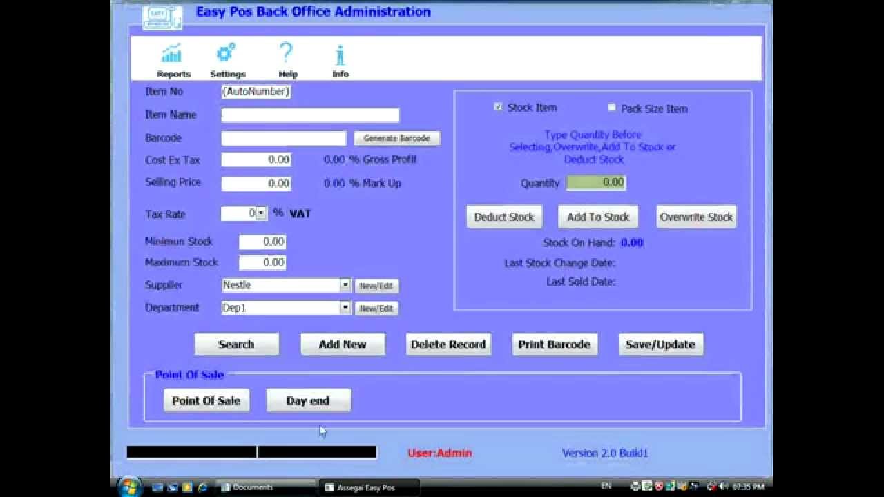 Easy POS Demonstration