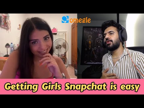 Omegle: Getting Girls Snapchat is Easy