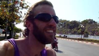 Bicycling around Vientiane, Laos