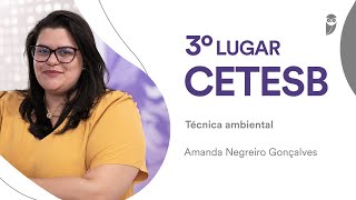 Concurso Cetesb: conheça Amanda Gonçalves, 3º lugar para Técnica Ambiental!
