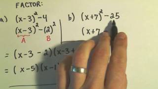 Factoring the Difference of Two Squares - Ex 3