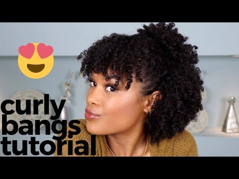 curly bangs natural hair tutorial || alyssa marie