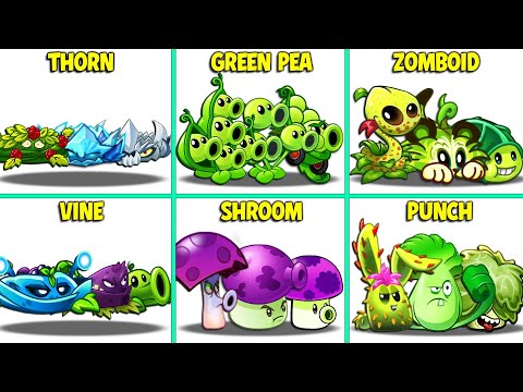 PvZ2 - 10 Team Plants VS Team Zombie - Which Plant Team will win ?