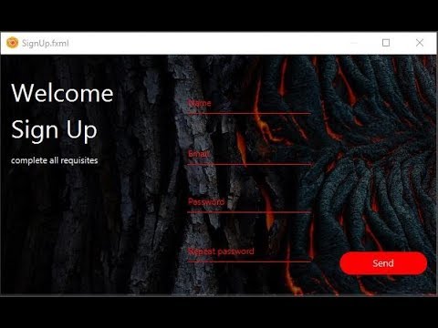 Sign up screen in java |JavaFX Tutorial|JavaFX Apps|Android Apps|Login Screen UI UX