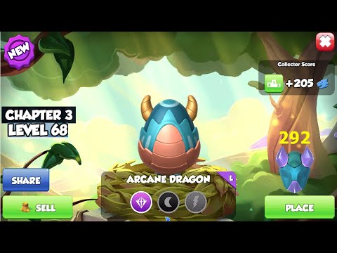 Hatched Arcane Dragon-Dragon Mania legends | Chapter 3 Level 68 Grid Event | DML