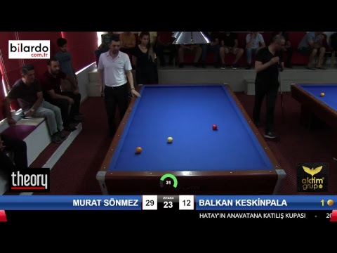 MURAT SÖNMEZ & BALKAN KESKİNPALA Bilardo Maçı - HATAYIN ANVATANA KATILIŞ KUPASI-1. Tur