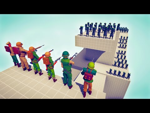 U.S. ARMY vs GERMAN ARMY - Totally Accurate Battle Simulator TABS