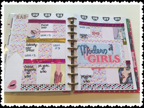 PLAN WITH ME! The Happy Planner | 80s MODERN GIRLS theme