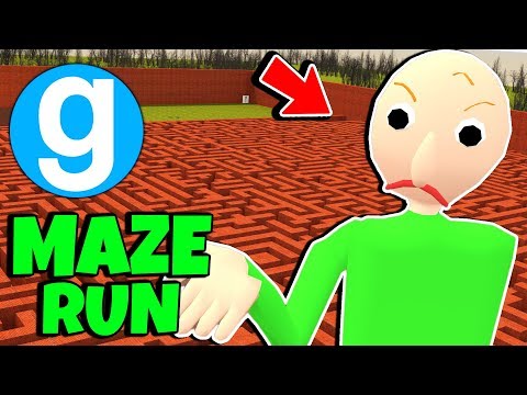 Brand New Angry Baldi's Basics in Education and Learning Maze Run With Friends #6 Gmod Sandbox