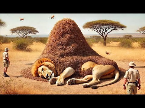 Rescue Story: The Lion Surrounded by Millions of Bees and Rescued by the Military