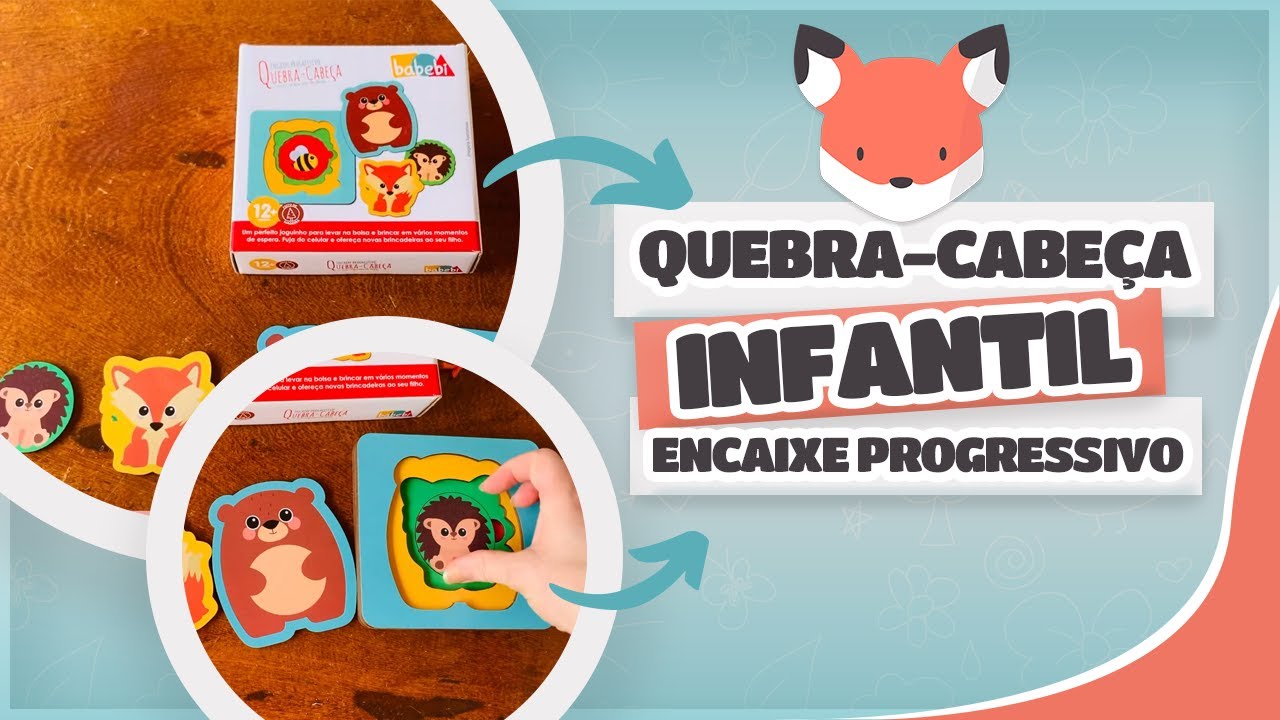 BABEBI - QUEBRA CABEÇA INFANTIL ENCAIXE PROGRESSIVO 12M+