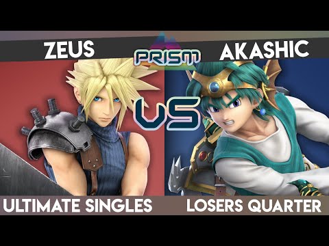 PRISM 201 - Zeus (Cloud) vs. Akashic (Hero/Greninja) - Losers Quarter - Smash Ultimate Singles