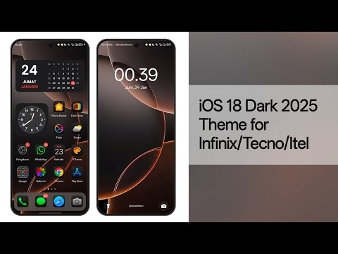 Tema iOS 18 Dark (2025) Infinix/Tecno | iOS 18 Dark Theme (2025) for Infinix/Tecno