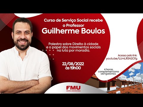 Curso de Serviço Social recebe Guilherme Boulos